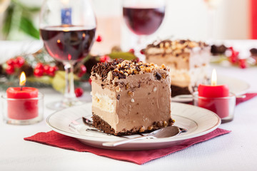 Piece of meringue cake