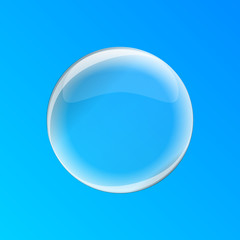 Bubble or glass vector sphere.