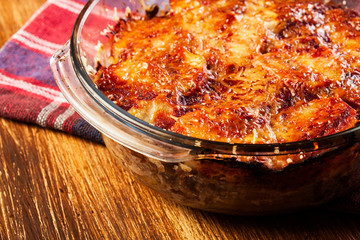 Potato and meat casserole