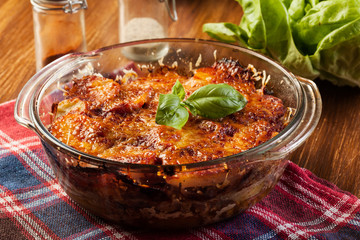 Potato and meat casserole