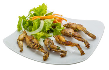 Grilled frog legs
