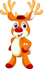 Funny deer cartoon