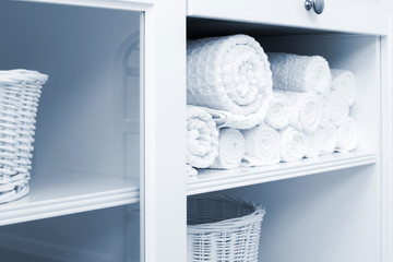 towel on a shelf