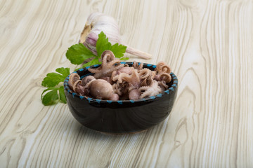 Boiled octopus