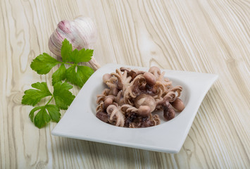 Boiled octopus