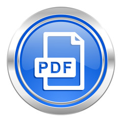 pdf file icon, blue button