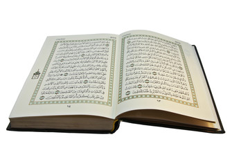 Fototapeta premium Open Koran with arabic writing visible