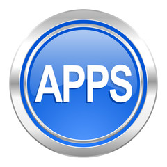 apps icon, blue button