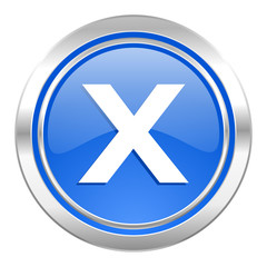 Obraz premium cancel icon, blue button