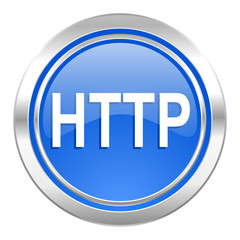 http icon, blue button