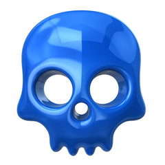 Blue skull icon