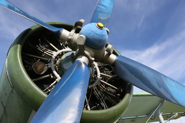 Propeller und Sternmotor