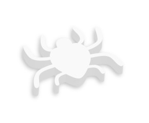 3d White Spider