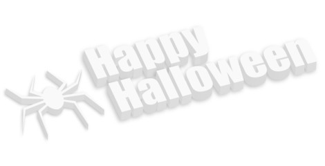 3d Halloween Spider Banner