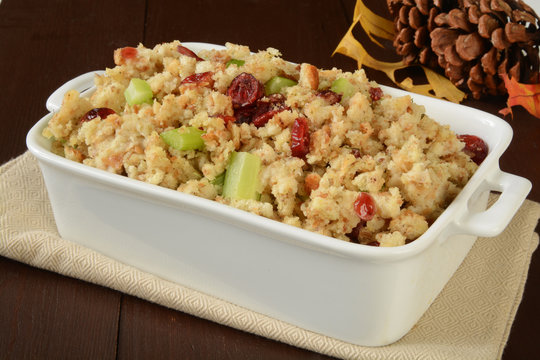 Holiday stuffing with cranberries