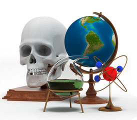 Set of objects that symbolize knowledge and skills