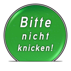 bg18 ButtonGrafik UmschlagButton ub8 - Nicht knicken grün g2560