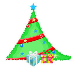 Decorative Christmas Tree with Gift Boxes