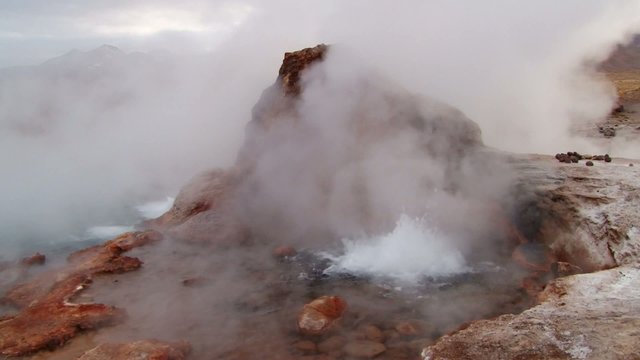 El Tatio geyser, 4320 meters above sea level, Chile.