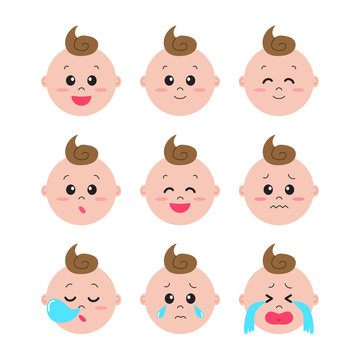 A set of baby facial expression