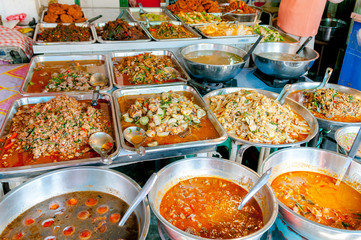 Asian street food market
