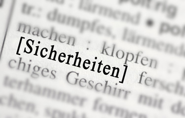Fototapeta premium Sicherheiten