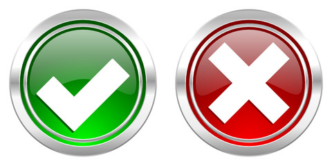 yes cancel vector icons set