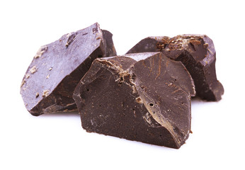 Chocolate isolated on white.