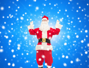 man in costume of santa claus