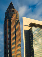 Fototapeta premium Trade Fair Tower, Messeturm, in Frankfurt, Germany