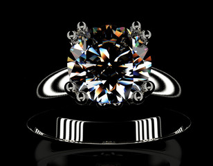 Wedding Rings with Diamond. Jewelry background