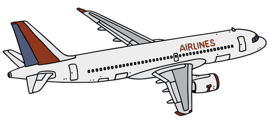 Hand drawing of an airliner - not a real type