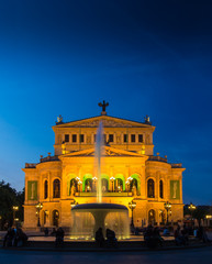 Fototapeta premium The Old Opera, Alte Oper, in Frankfurt, Germany, at sunset.