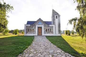 Naklejka premium Modern church in Rudice, Czech Republic