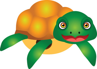 Turtle Cartoon Vector Illustration