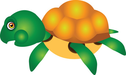 Turtle Cartoon Vector Illustration