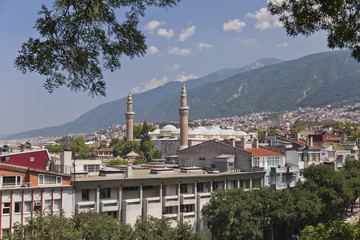 Fototapeta na wymiar Bursa city, Turkey. City view from Turkey's 4th largest city
