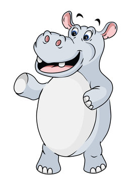 Hippo Cartoon Illustration