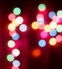 Obraz premium Christmas lights and bokeh they produce abstract colors.
