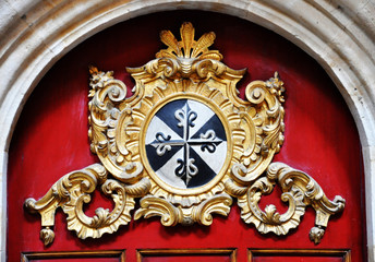 San Esteban de Salamanca, escudo de los dominicos, Castilla y León, España