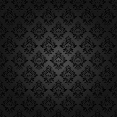 Abstract vintage seamless damask pattern