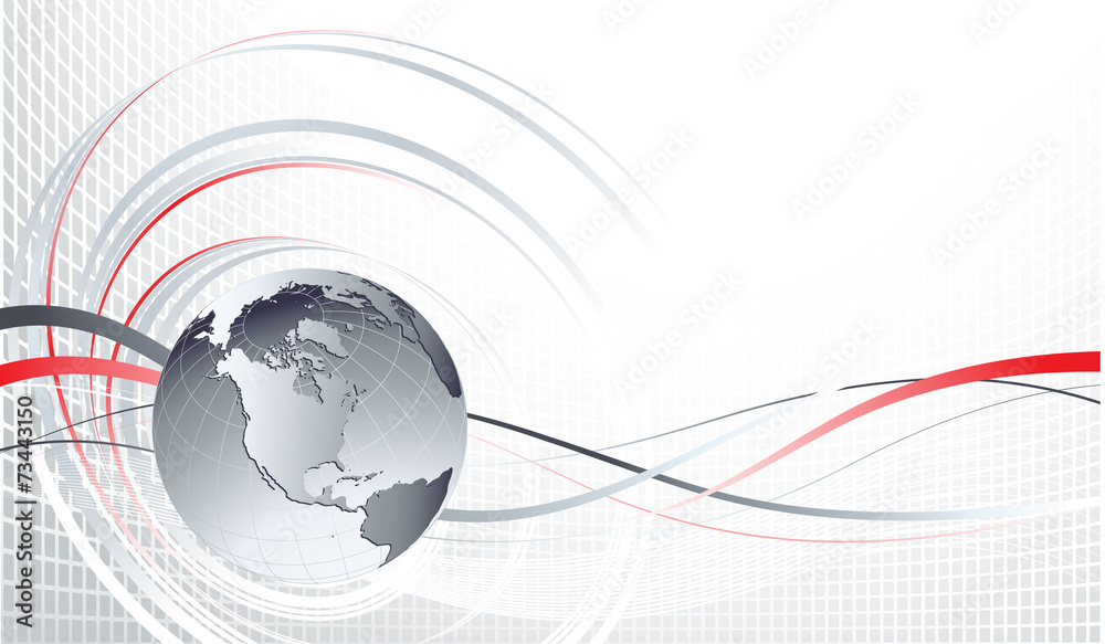 Poster abstract background with globe