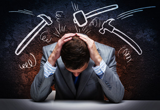 Troubled businessman