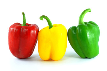 Pepper on white background