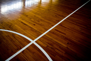 wooden floor basketball court