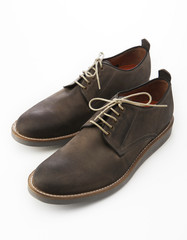 Black leather shoe isolated