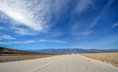Fototapeta na wymiar Badwater basin in Death Valley national park, California