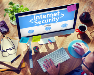 Digital Internet Security Protection Searching Concept