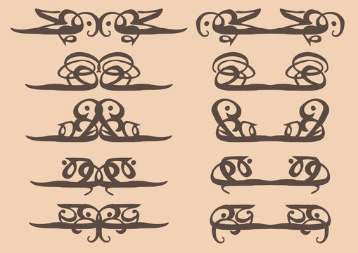 Vintage calligraphic decorative page divider design