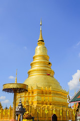 Golden Pagoda and blue Sky